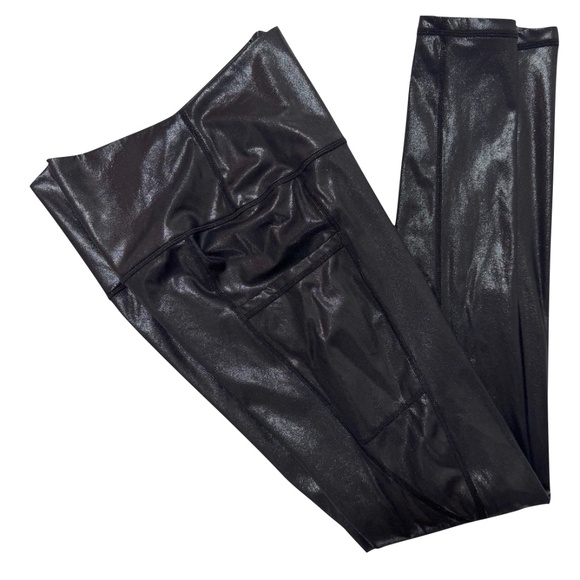 Constantly Varied Gear CVG Full Length Shine Black Metallic Leggings Size Small - Picture 5 of 9